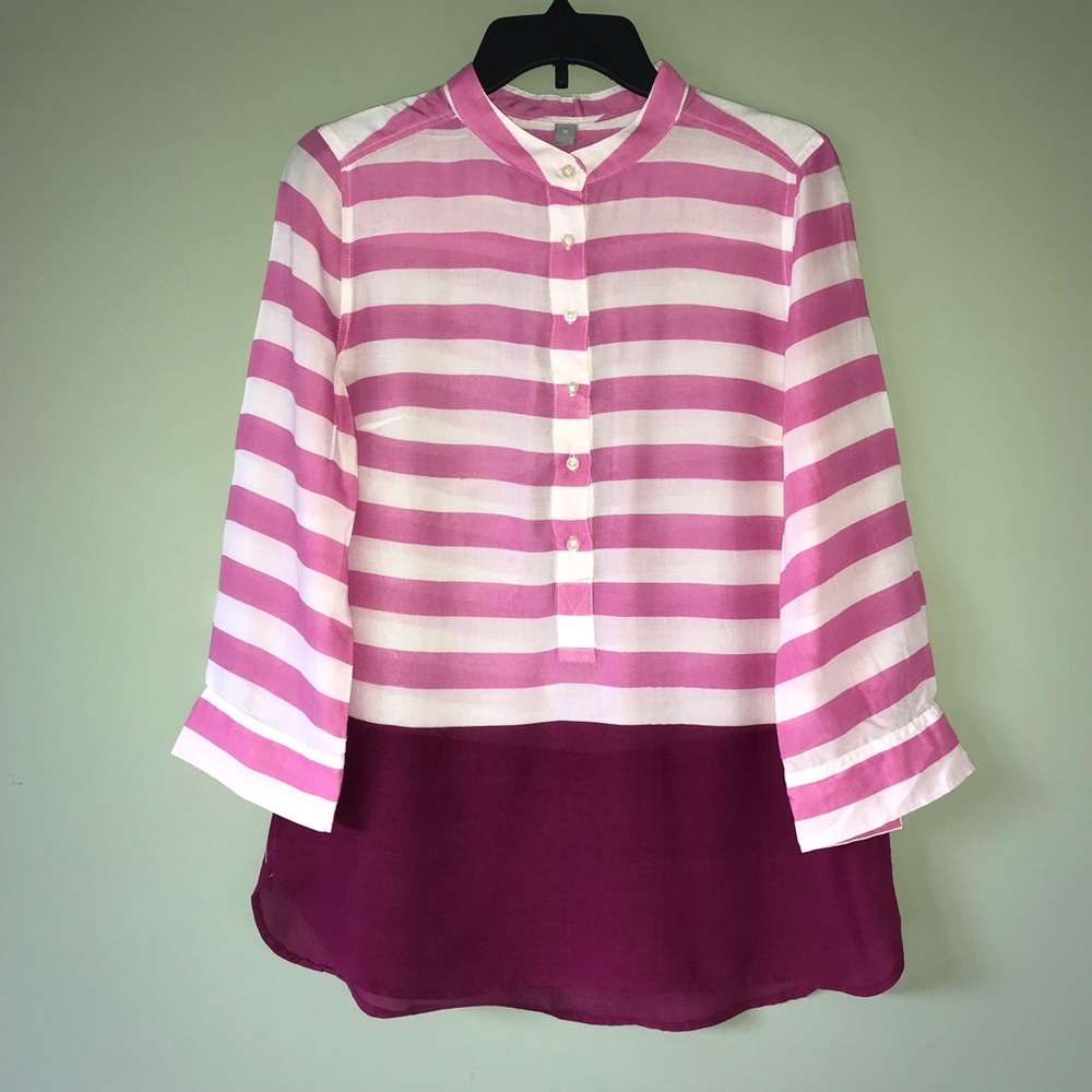 JCP Sheer Striped Blouse